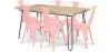 Pack Mesa de Comedor - Diseño Industrial 150cm + Pack de 6 Sillas de Comedor - Diseño Industrial - Hairpin Stylix image 9