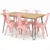 Pack Mesa de Comedor - Diseño Industrial 150cm + Pack de 6 Sillas de Comedor - Diseño Industrial - Hairpin Stylix image 9