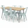 Pack Mesa de Comedor - Diseño Industrial 150cm + Pack de 6 Sillas de Comedor - Diseño Industrial - Hairpin Stylix image 9