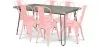 Pack Mesa de Comedor - Diseño Industrial 150cm + Pack de 6 Sillas de Comedor - Diseño Industrial - Hairpin Stylix image 9