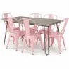 Pack Mesa de Comedor - Diseño Industrial 150cm + Pack de 6 Sillas de Comedor - Diseño Industrial - Hairpin Stylix image 9