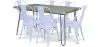 Pack Mesa de Comedor - Diseño Industrial 150cm + Pack de 6 Sillas de Comedor - Diseño Industrial - Hairpin Stylix image 9