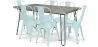 Pack Mesa de Comedor - Diseño Industrial 150cm + Pack de 6 Sillas de Comedor - Diseño Industrial - Hairpin Stylix image 9