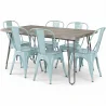 Pack Mesa de Comedor - Diseño Industrial 150cm + Pack de 6 Sillas de Comedor - Diseño Industrial - Hairpin Stylix image 9