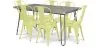Pack Mesa de Comedor - Diseño Industrial 150cm + Pack de 6 Sillas de Comedor - Diseño Industrial - Hairpin Stylix image 9