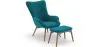 Sillón con Reposapiés - Tapizado en Terciopelo - Estilo Escandinavo - Huda image 9
