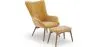 Sillón con Reposapiés - Tapizado en Terciopelo - Estilo Escandinavo - Huda image 9
