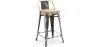 Taburete con Respaldo - Diseño Industrial - Madera y Acero - 60cm - New Edition - Stylix  image 9