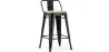 Taburete con Respaldo - Diseño Industrial - Madera y Acero - 60cm - New Edition - Stylix  image 9