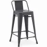 Taburete de Bar con Respaldo - Diseño Industrial - 60cm - New Edition - Stylix  image 9