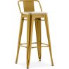 Taburete de Bar con Respaldo - Diseño Industrial - Madera y Acero - 76cm - New Edition - Stylix image 9