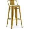 Taburete de Bar con Respaldo - Diseño Industrial - Madera y Acero - 76cm - New Edition - Stylix image 9