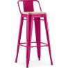 Taburete de Bar con Respaldo - Diseño Industrial - Madera y Acero - 76cm - New Edition - Stylix image 9