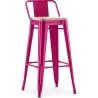 Taburete de Bar con Respaldo - Diseño Industrial - Madera y Acero - 76cm - New Edition - Stylix image 9
