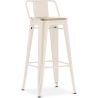 Taburete de Bar con Respaldo - Diseño Industrial - Madera y Acero - 76cm - New Edition - Stylix image 9
