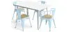 Pack Mesa de Comedor y 4 Sillas de Comedor con Reposabrazos Diseño Industrial - New Edition- Bistrot Stylix image 9