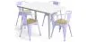 Pack Mesa de Comedor y 4 Sillas de Comedor con Reposabrazos Diseño Industrial - New Edition- Bistrot Stylix image 9