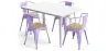 Pack Mesa de Comedor y 4 Sillas de Comedor con Reposabrazos Diseño Industrial - New Edition- Bistrot Stylix image 9