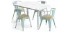 Pack Mesa de Comedor y 4 Sillas de Comedor con Reposabrazos Diseño Industrial - New Edition- Bistrot Stylix image 9