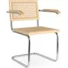 Silla de Comedor con Reposabrazos - Diseño Vintage - Madera y Ratán - Bruna image 9