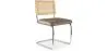 Silla de Comedor - Tapizada en Terciopelo - Madera y Ratán - Martha image 9