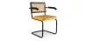 Silla de Comedor con reposabrazos - Tapizada en Terciopelo - Madera y Ratán - Puila image 9