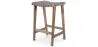 Taburete de Madera - Diseño Boho Bali - Cuero - Recia image 9