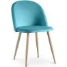 Silla de Comedor - Tapizada en Terciopelo - Estilo Escandinavo - Evelyne image 9