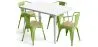 Pack Mesa de Comedor y 4 Sillas de Comedor con Reposabrazos Diseño Industrial - New Edition- Bistrot Stylix image 9