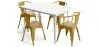 Pack Mesa de Comedor y 4 Sillas de Comedor con Reposabrazos Diseño Industrial - New Edition- Bistrot Stylix image 9