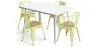 Pack Mesa de Comedor y 4 Sillas de Comedor con Reposabrazos Diseño Industrial - New Edition- Bistrot Stylix image 9