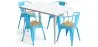 Pack Mesa de Comedor y 4 Sillas de Comedor con Reposabrazos Diseño Industrial - New Edition- Bistrot Stylix image 9
