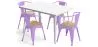 Pack Mesa de Comedor y 4 Sillas de Comedor con Reposabrazos Diseño Industrial - New Edition- Bistrot Stylix image 9
