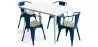 Pack Mesa de Comedor y 4 Sillas de Comedor con Reposabrazos Diseño Industrial - New Edition- Bistrot Stylix image 9