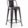 Taburete de Bar con Respaldo - Diseño Industrial - 60cm - New Edition - Stylix  image 9