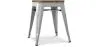 Taburete Diseño Industrial - Madera y  Acero - 45 cm -Stylix image 9