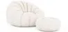 Sillón con Otomán Tapizado - Bouclé Blanco - Rubi image 9