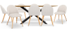 Pack Mesa de Comedor Diseño Industrial de madera (220cm)  & 8 Sillas de Comedor Tapizadas en Bouclé - Evelyne image 9