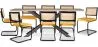 Pack Mesa de Comedor Diseño Industrial de Madera (200cm)  & 8 Sillas de Comedor de Ratán - Tapizado en Terciopelo - Puila image 9