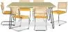 Pack Mesa de Comedor Diseño Industrial 150cm & 6 Sillas de Comedor de Ratán - Tapizado en Terciopelo - Martha image 9