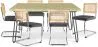 Pack Mesa de Comedor Diseño Industrial 150cm & 6 Sillas de Comedor de Ratán - Tapizado en Terciopelo - Martha image 9