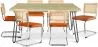 Pack Mesa de Comedor Diseño Industrial 150cm & 6 Sillas de Comedor de Ratán - Tapizado en Terciopelo - Martha image 9