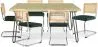 Pack Mesa de Comedor Diseño Industrial 150cm & 6 Sillas de Comedor de Ratán - Tapizado en Terciopelo - Martha image 9