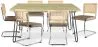 Pack Mesa de Comedor Diseño Industrial 150cm & 6 Sillas de Comedor de Ratán - Tapizado en Terciopelo - Martha image 9