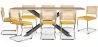Pack Mesa de Comedor Diseño Industrial de Madera (200cm)  & 8 Sillas de Comedor de Ratán - Tapizado en Terciopelo - Martha image 9