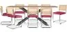 Pack Mesa de Comedor Diseño Industrial de Madera (200cm)  & 8 Sillas de Comedor de Ratán - Tapizado en Terciopelo - Martha image 9