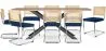 Pack Mesa de Comedor Diseño Industrial de Madera (200cm)  & 8 Sillas de Comedor de Ratán - Tapizado en Terciopelo - Martha image 9