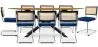 Pack Mesa de Comedor Diseño Industrial de Madera (220cm) & 8 Sillas de Comedor de Ratán - Tapizado en Terciopelo - Hyre image 9