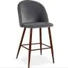 Taburete Tapizado en Terciopelo - Diseño Escandinavo - 66cm - Evelyne image 9