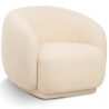 Sillón Tapizado en Tela Bouclé - Diseño Curvo - Drisela image 9